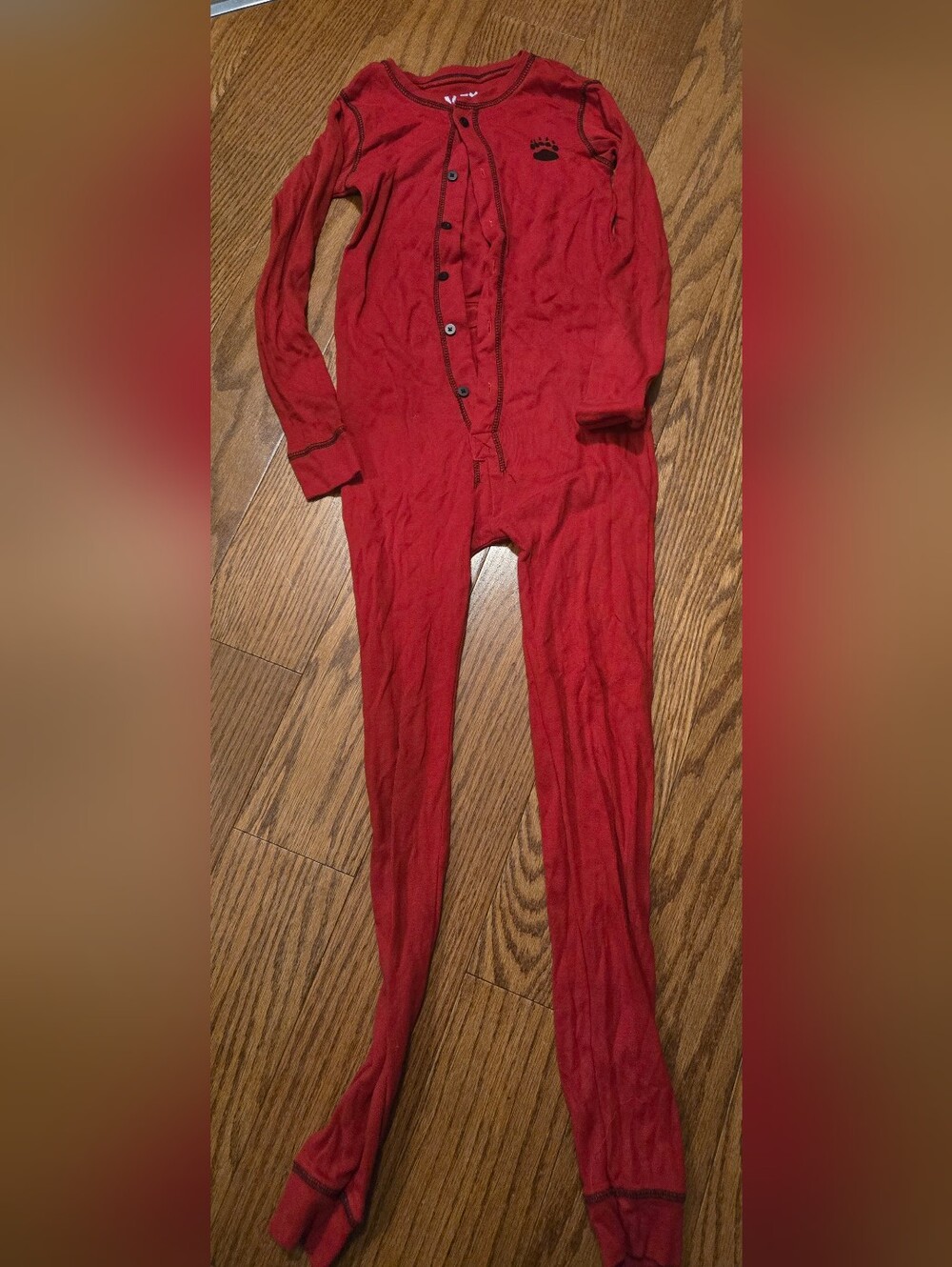 Lazy One Red Long-Sleeve Kids One-Piece Pajama